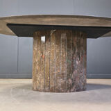 Vintage oval marble dining table, 1970s