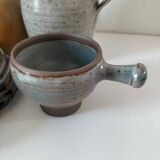 Stoneware service Puisaye – breakfast set - 7 pieces