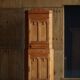 Corner pine wardrobe in two parts, Danish cabinetmaker, early 19th century.