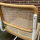 Chaise Cesca modèle b32 en blanc et bois par Marcel Breuer
