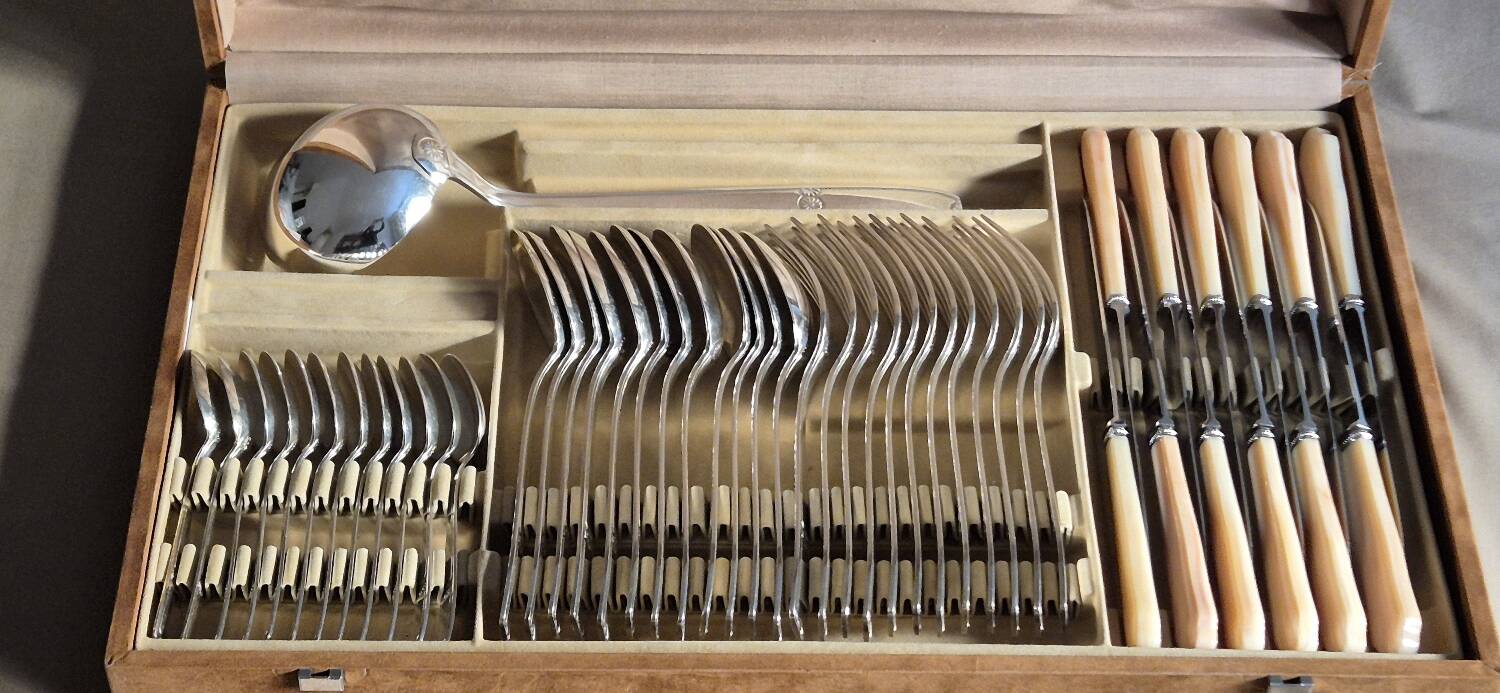 Silver-plated cutlery set