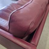 Canapé d'angle modulable Socrates en cuir bordeaux par Poltrona Frau, 1970