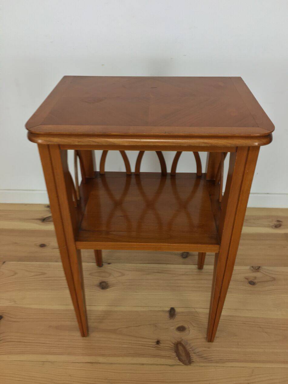 Table de chevet ou d'appoint à croisillons, bois, années 60