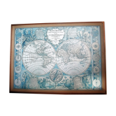 Old map framed map world map