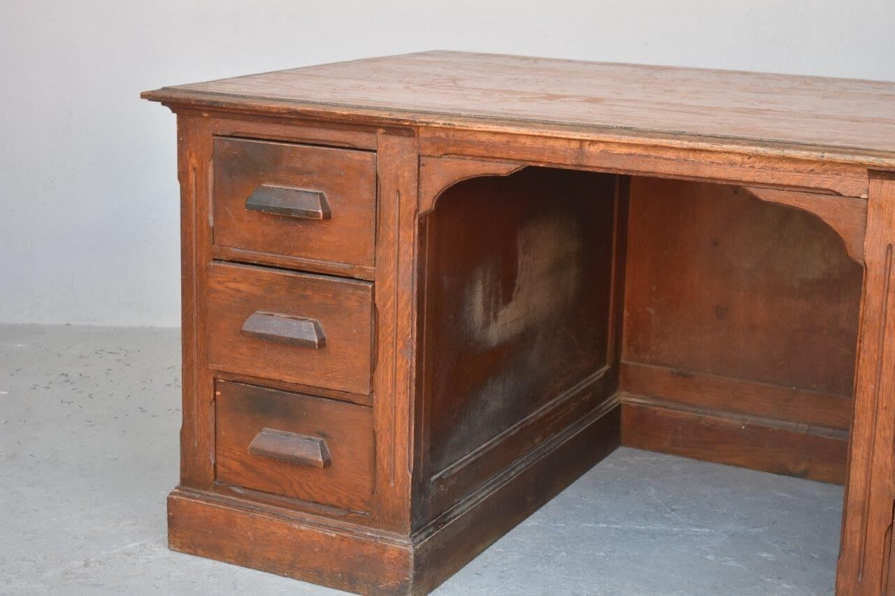 Official Town Hall time 1900 oak desk