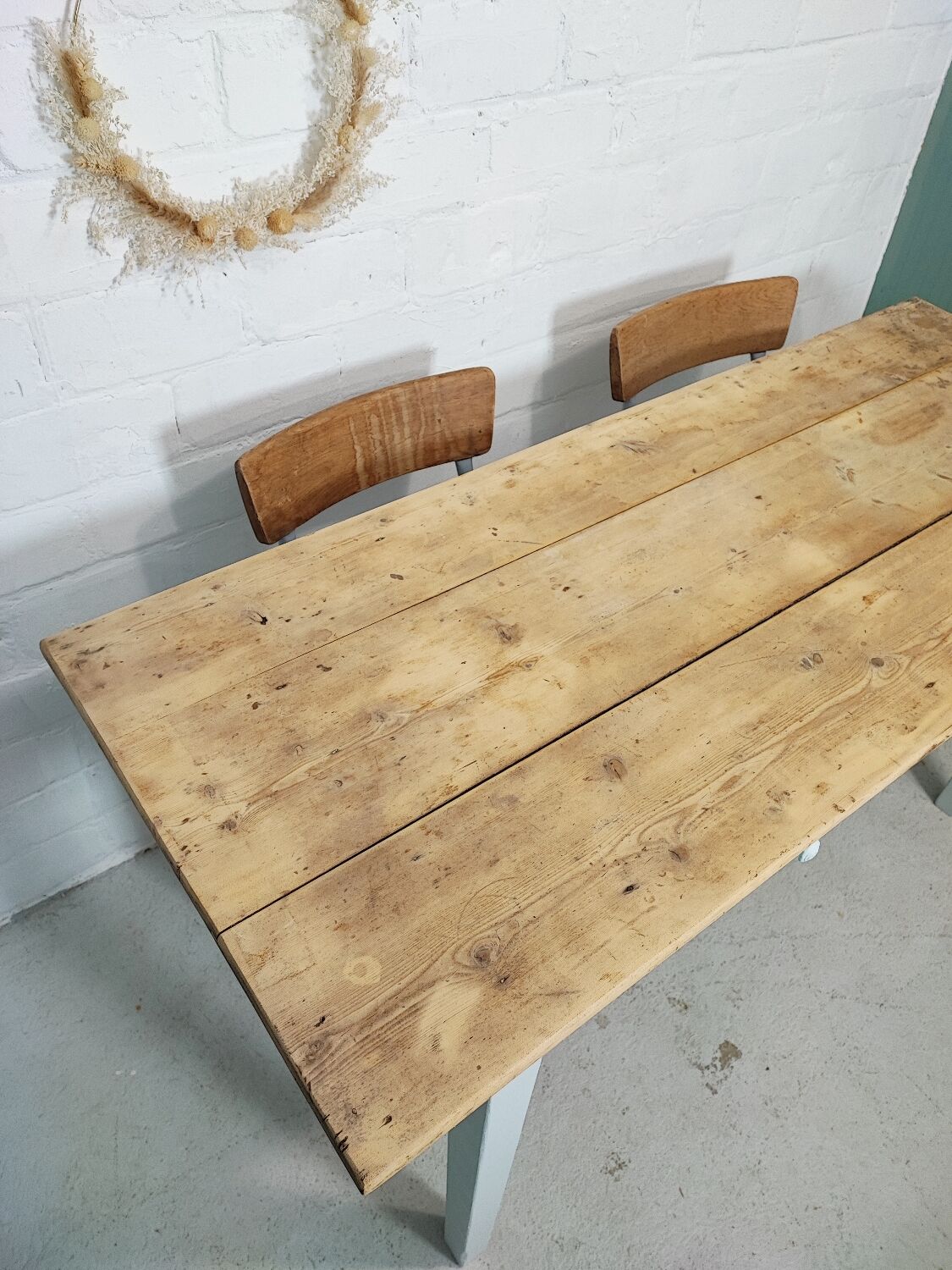 Table de ferme 2 tiroirs