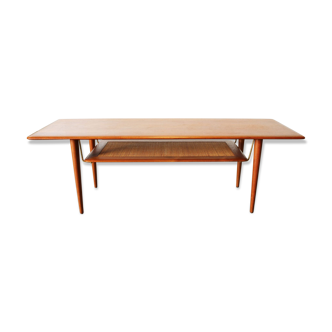 Teak FD 516 coffee table by Peter Hvidt - Orla M.Lgaard Nielsen for France - Son 1956