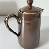 Antique brown porcelain coffee pot – C.P. & Cie, Mehun (late 19th century)