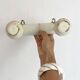 Old patinated wall coat rack