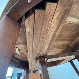 Swiss Biedermeier Extendable Dining Table in Walnut and Brass, 1820s