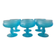Frosted blue bowls