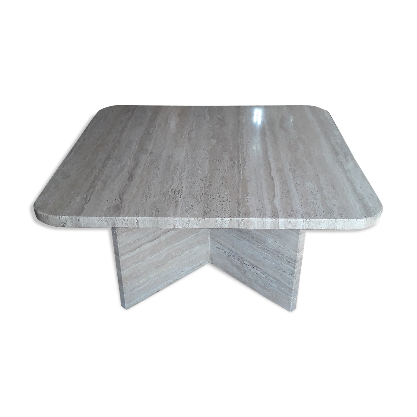 Travertine coffee table
