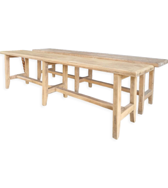 Paire de bancs anciens