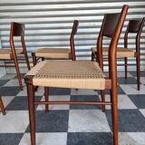 Set of 5 chairs from the 50s designed by Georg Leowald