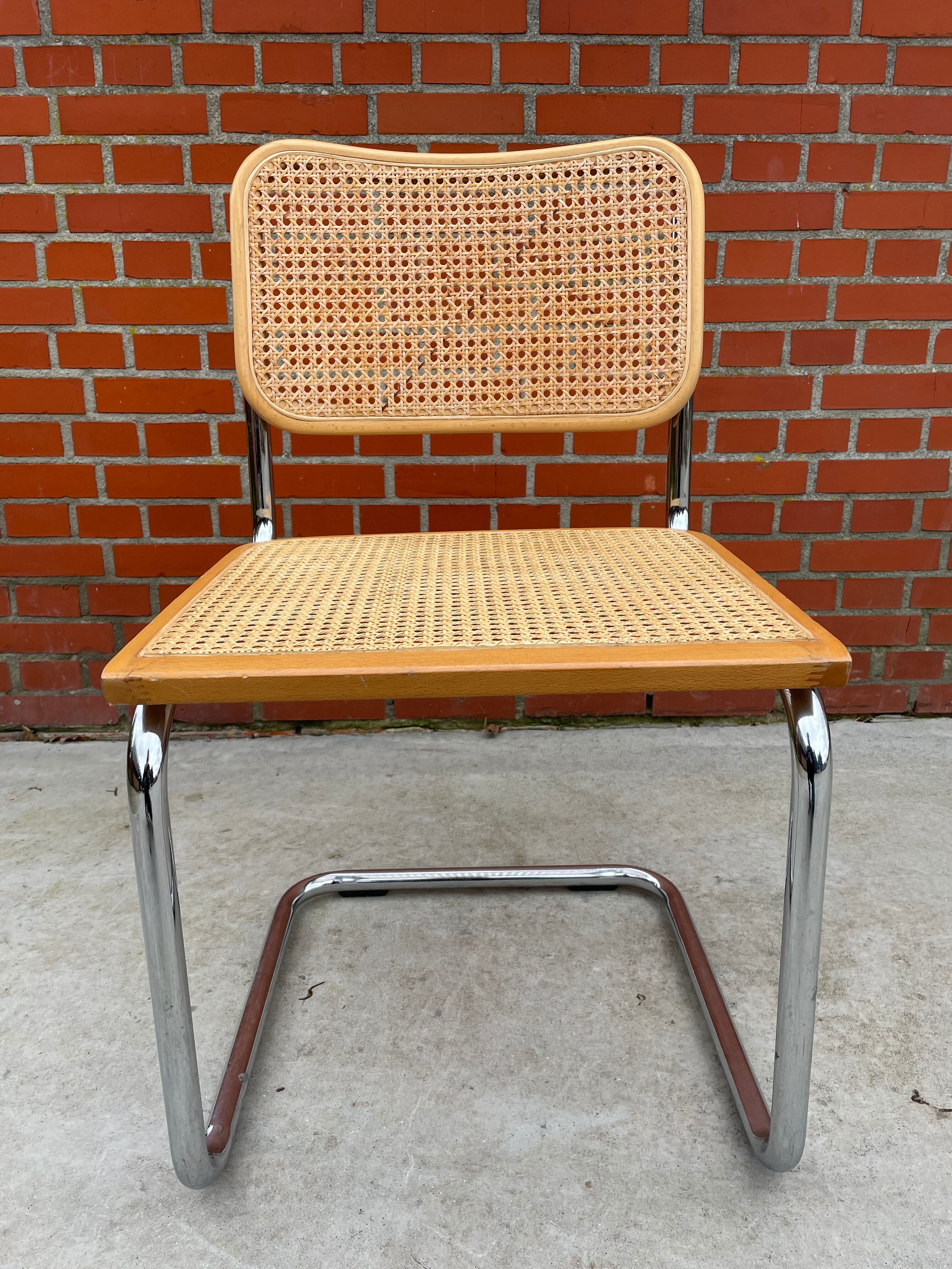Cesca design chair b32 model in chrome