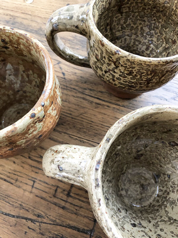 Set tasses et théière André Bodin grés