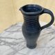 Night Blue Stoneware Carafe – Signed "Belesta" (Artisan Craft)