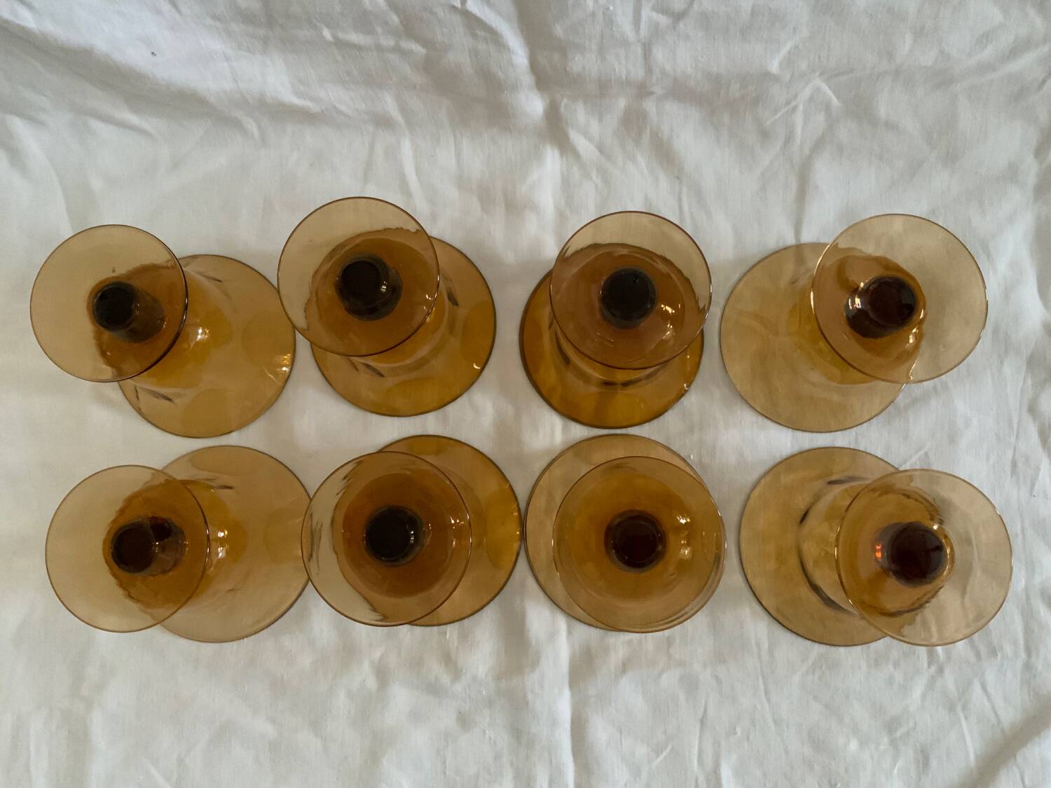 Amber glass cups