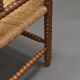 Vintage turned oak corner side chair, 1930s