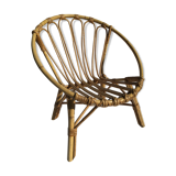 Children's rattan basket chair