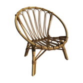 Fauteuil rotin enfant corbeille
