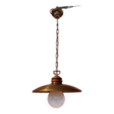 Suspension vintage style Marine & Bistrot en laiton patiné – Années 60/70