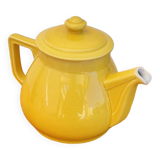 Cafetière en céramique jaune vintage