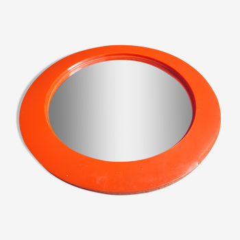 Round mirror plastic orange pop design 70