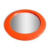 Miroir rond plastique orange pop design 70