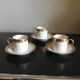 3 coffee cups and saucers in Limoges porcelain