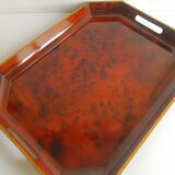 Octagonal tray with vintage faux scale effect