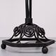 Edgar Brandt style Art Deco floor lamp in wrought iron with alabaster cup
