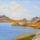 Post-Impressionist painting by Louis VALLET, oil on cardboard, Norman seascape.