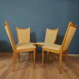 Ensemble de 4 chaises modernes, Danemark, années 1950