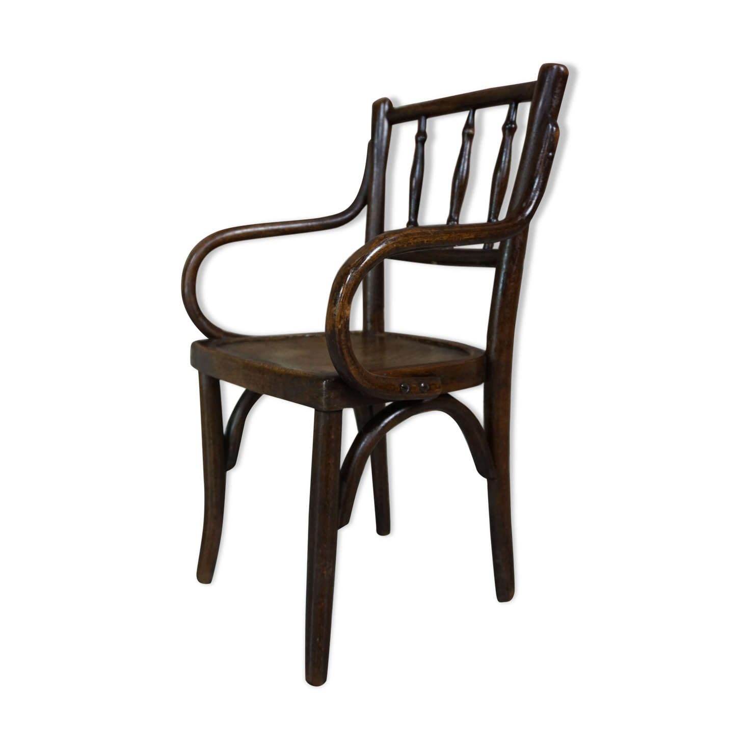Early 20th century curved wooden chair