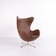The Egg - Model 3316 - Brown leather - Arne Jacobsen - Fritz Hansen