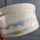 Sologne porcelain salad bowl with Camargue bird decoration, vintage, 23 cm.