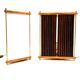 Leonardo Mosso 2 palisander and brass table lamps, Italy 1970s