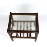 Rattan side table