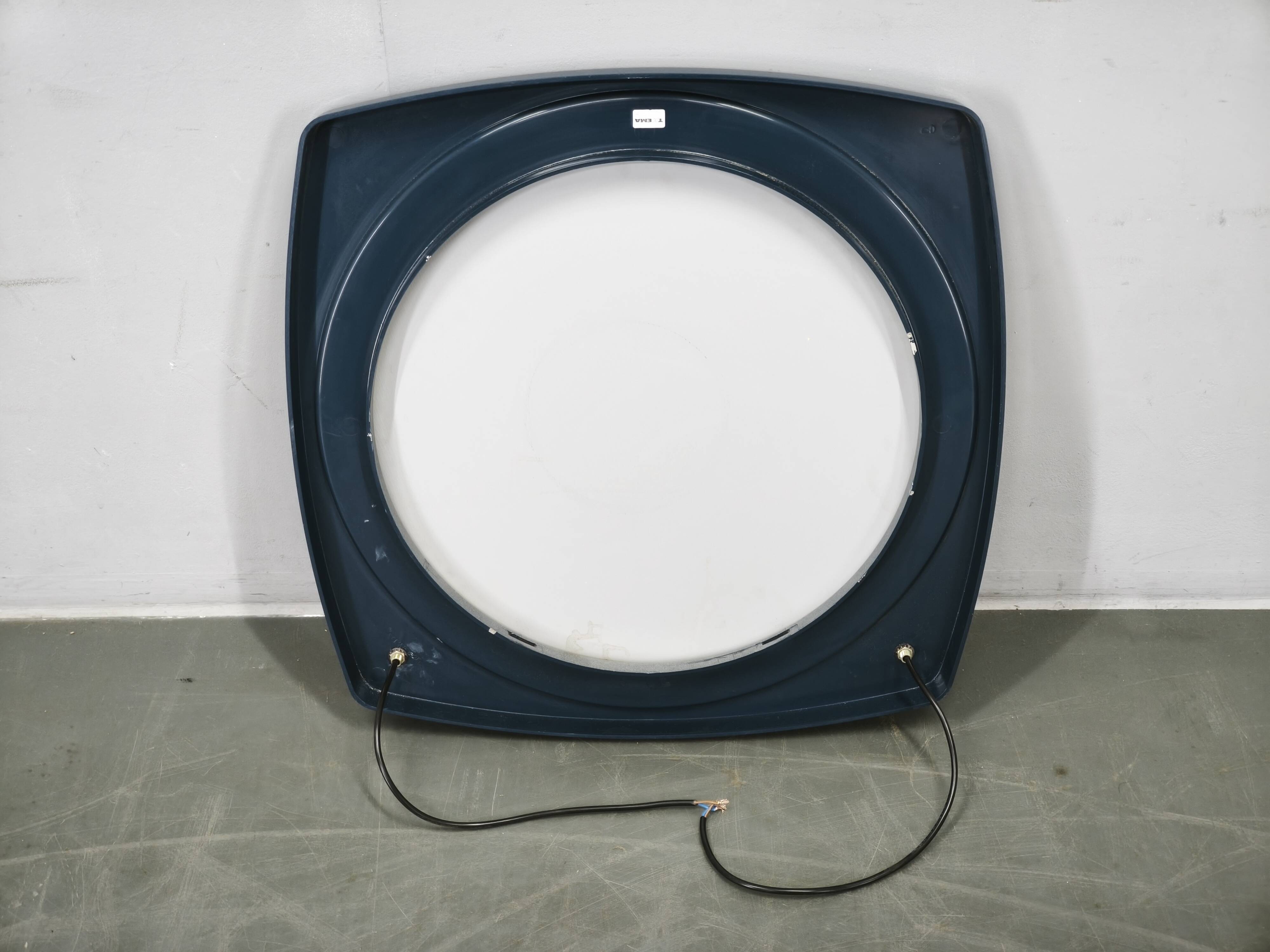 Miroir illuminé de l'ère spatiale italienne par Thema, années 1970