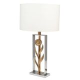 Maison Charles, attributed to. Pair of sunflower lamps. 1970s.