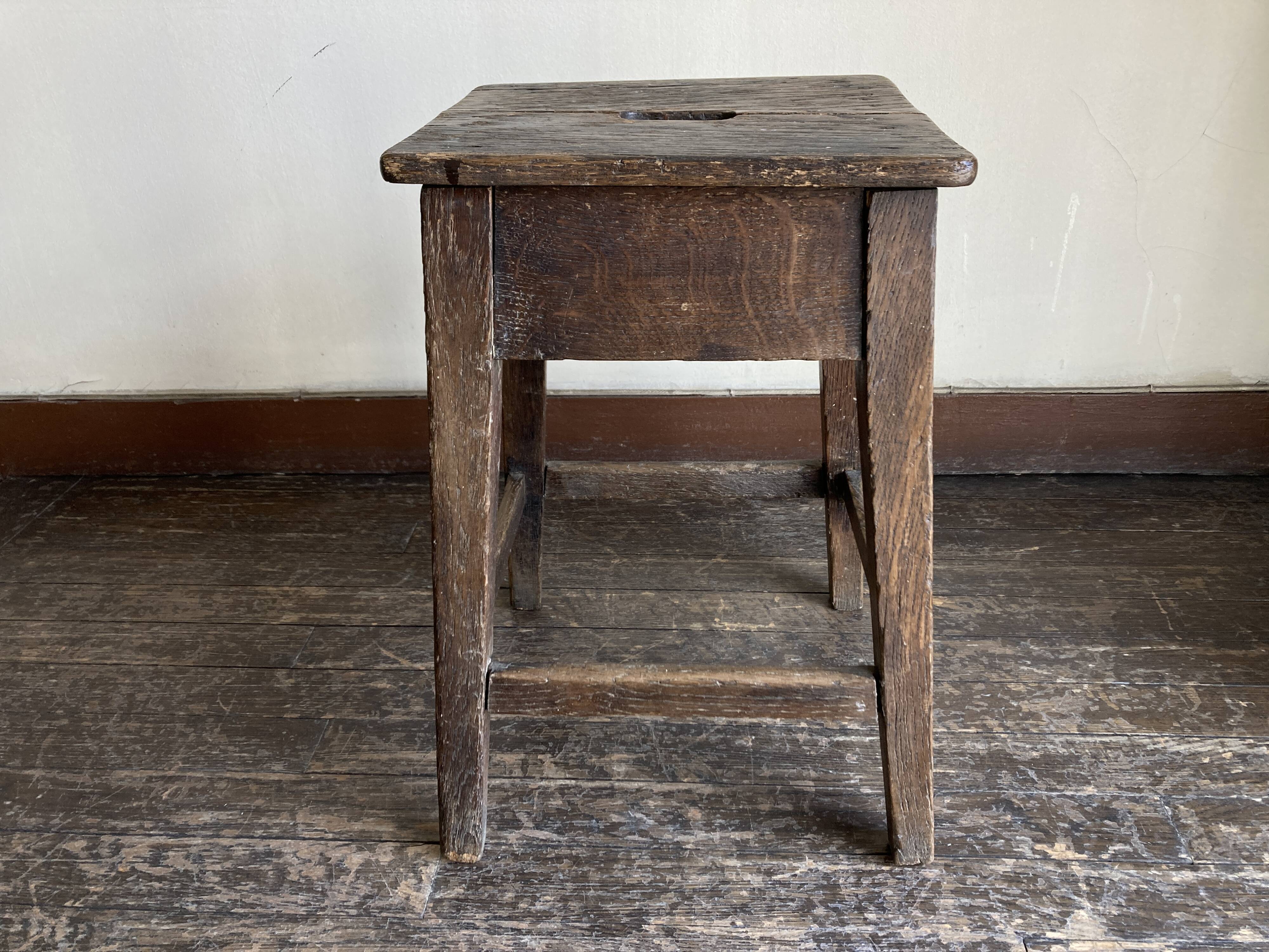 19th century oak country stool