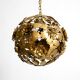 Beautiful floral-style spherical metal ceiling lamp, 1970s Regency design