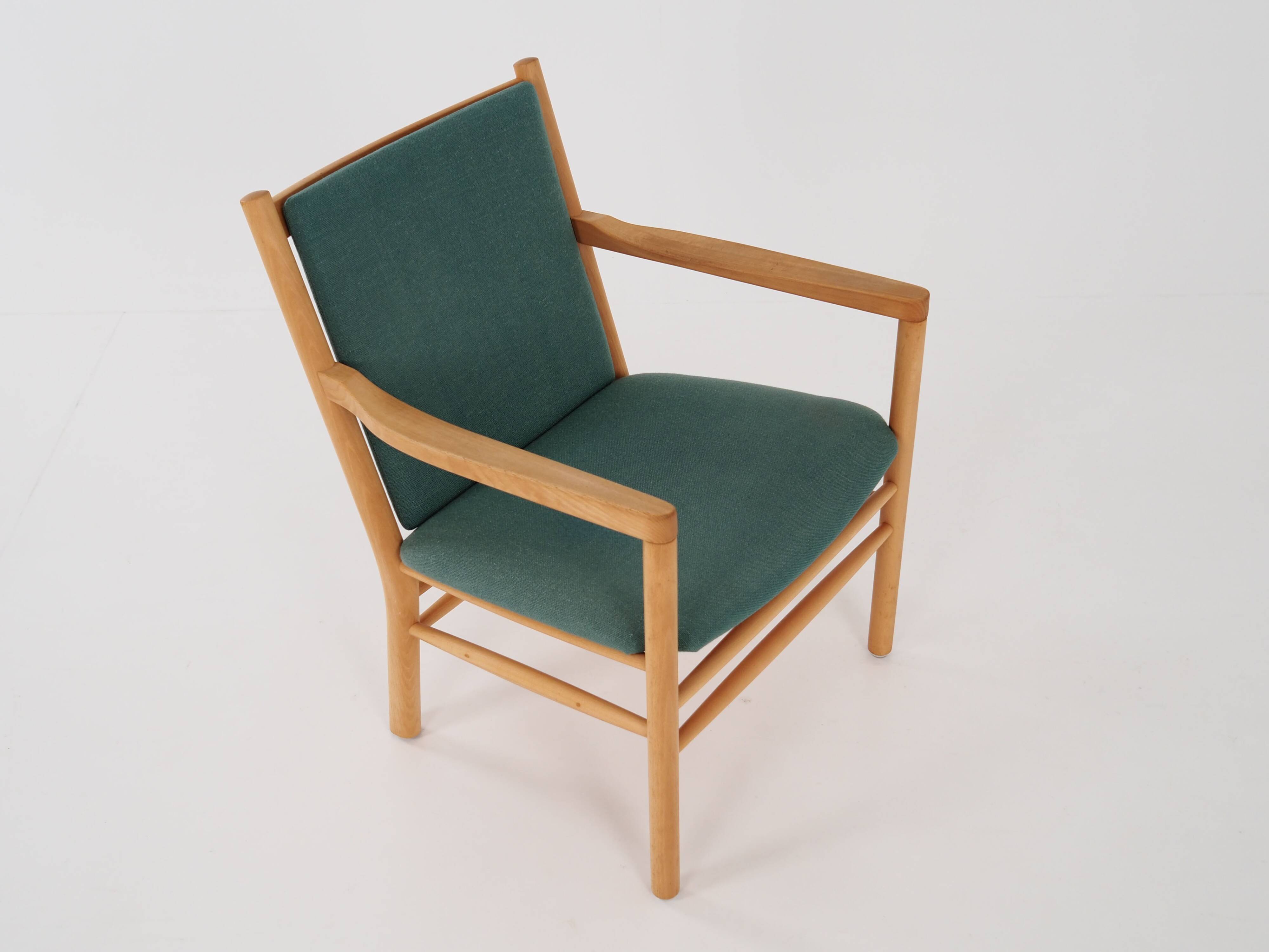 Beech armchair, Danish design, 1970s, designer: Erik Ole Jørgensen, manufacture: Tarm Stole & Møbelf