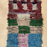 Tapis Marocain  Boucherouite coloré - 80 x 170 cm