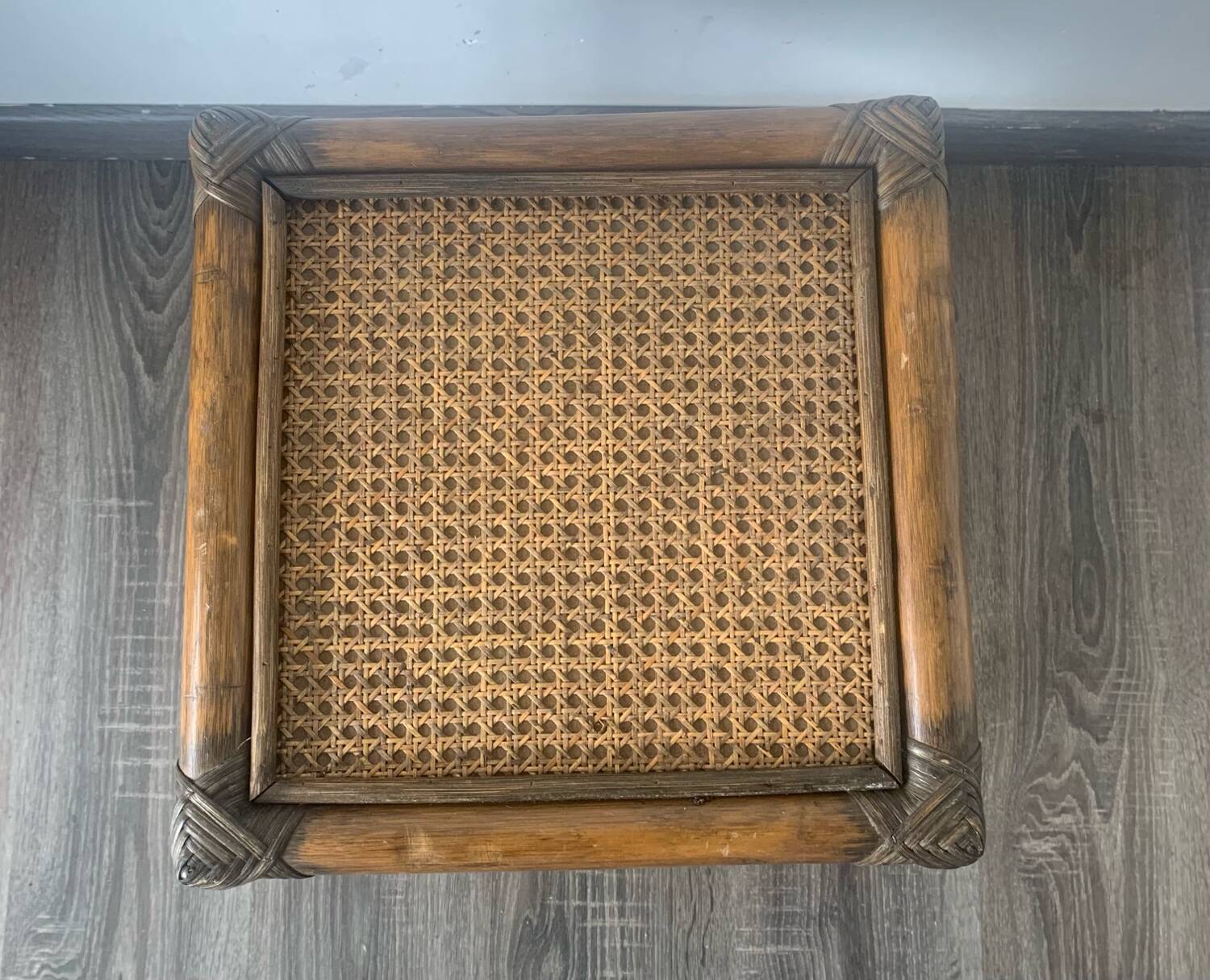 Rattan cabin end bedside table