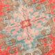5x7 Vintage Red & Beige Vintage Oushak Small Size Area Rug, 134x218 Cm