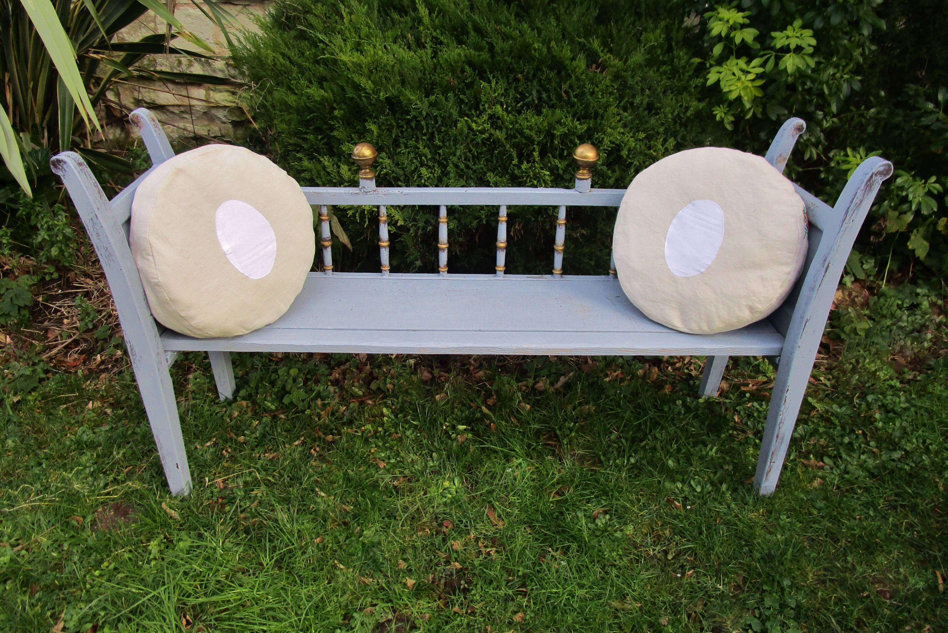 English oak bench 3 places XIX