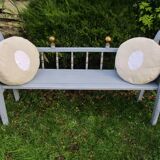 Banc anglais bois de chêne 3 places XIX