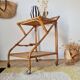 Vintage rattan dessert trolley - double shelves